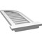 Ekena Millwork Quarter Round Top Right Surface Mount PVC Gable Vent w/ 2"W x 2"P Brickmould Sill Frame, 12"W x 32"H GVPQR12X3203SN - alternate 3
